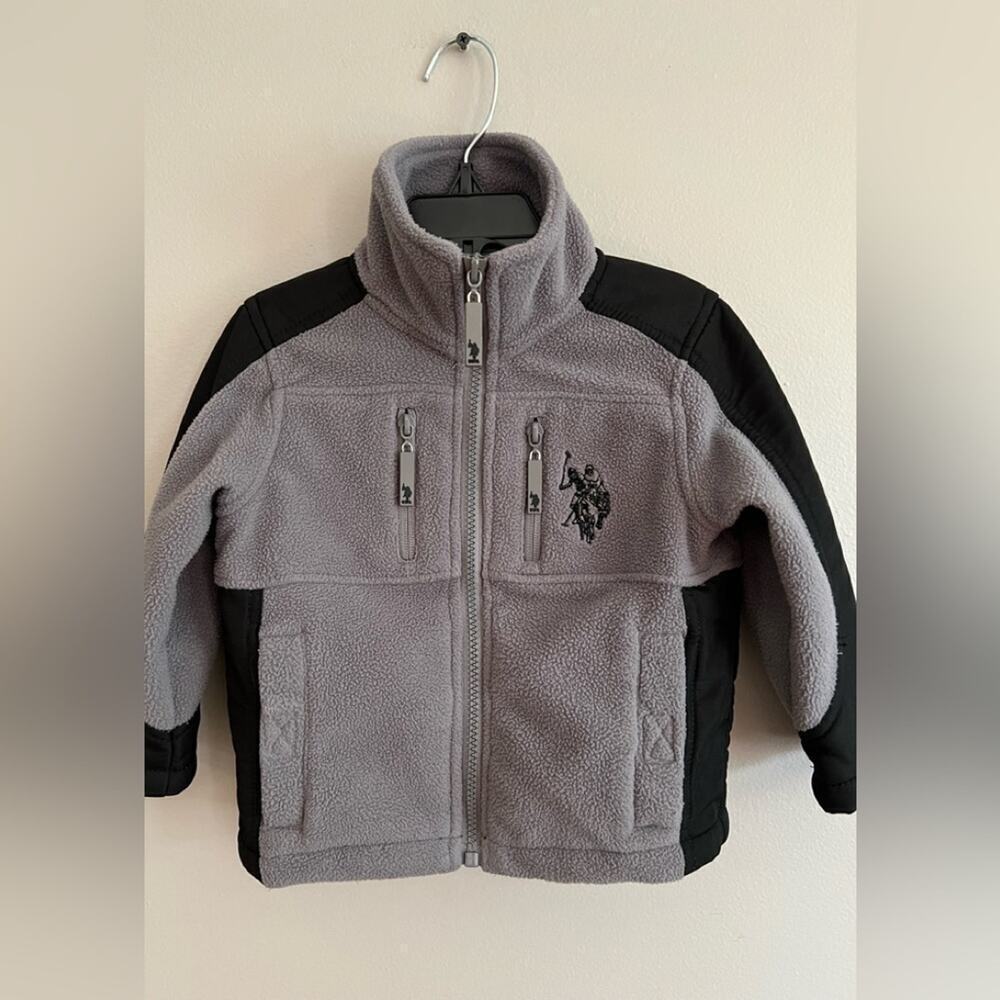 US POLO ASSN BOYS FULL ZIP FLEECE JACKET SIZE 2T